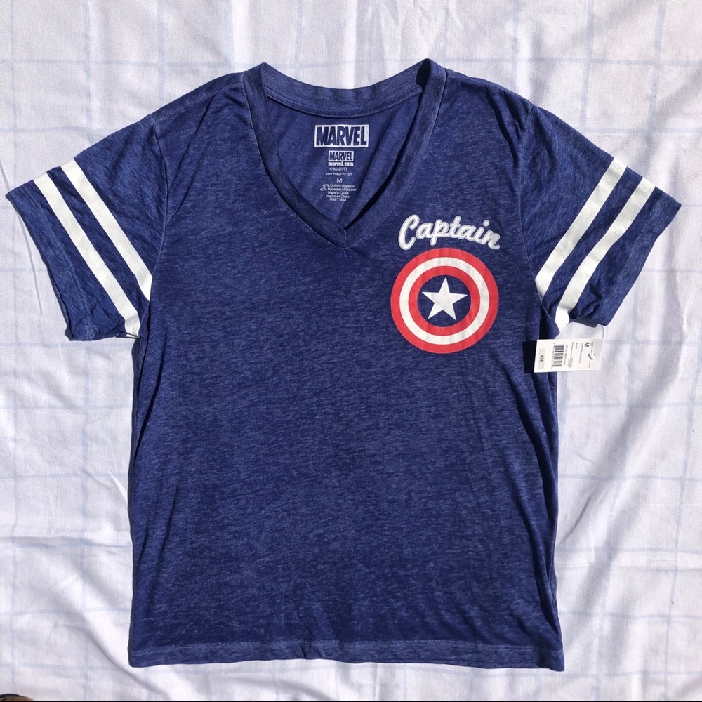 NWT Marvel Captain America V Neck